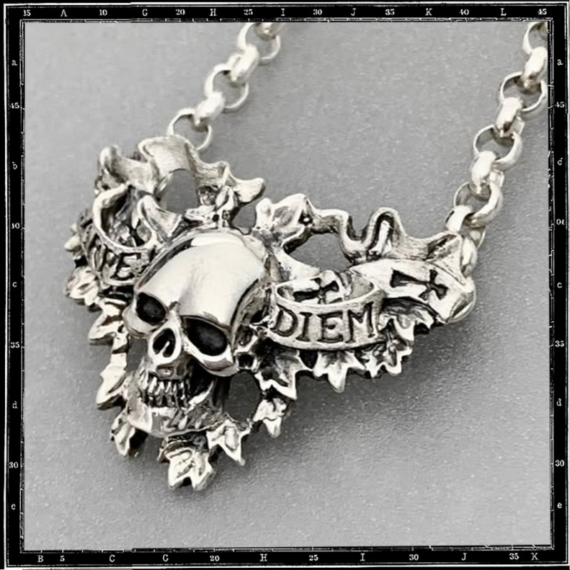 Carpe Diem Skull Necklace