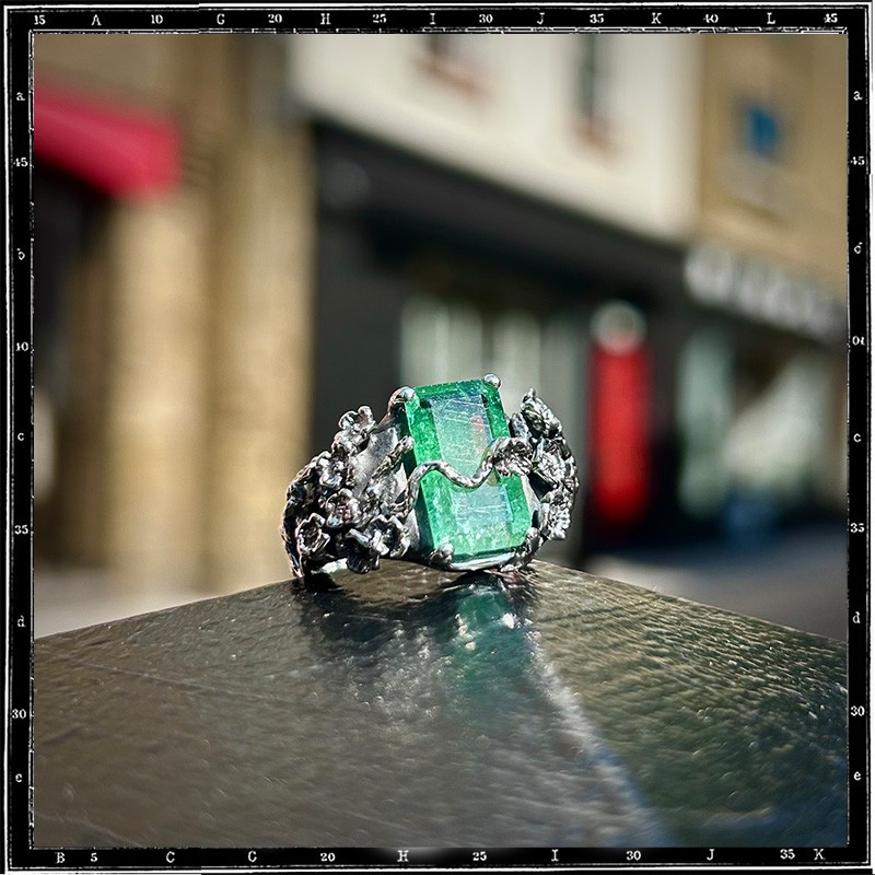 Custom Tourmaline Flower Ring
