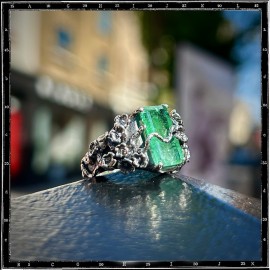 Custom Tourmaline Flower Ring