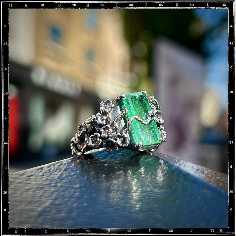 Custom Tourmaline Flower Ring