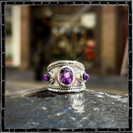 Custom Amethyst Classic Ring