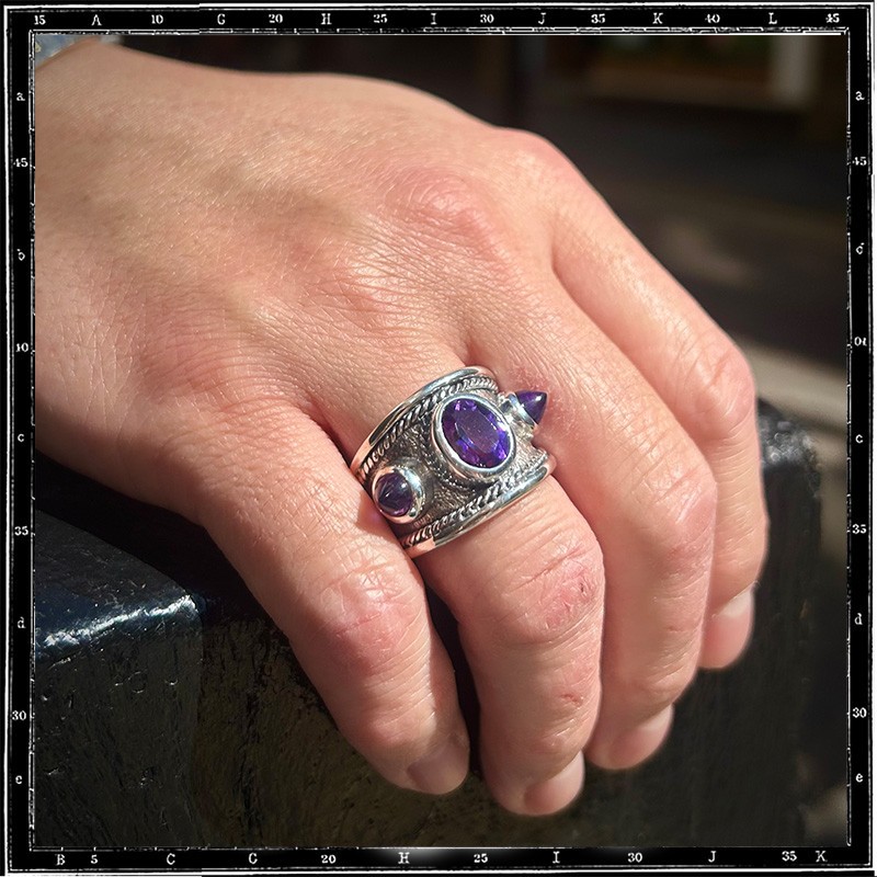 Custom Amethyst Classic Ring