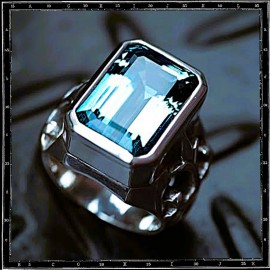 Twin cross stone ring