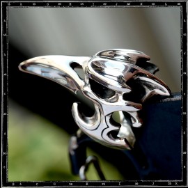 Evil bird skull ring