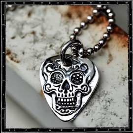 Day of the Dead Guitar Pick Pendant